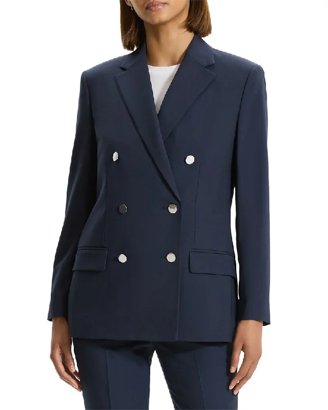 Women's faux fur coats in bright colors for a bold fashion statementTheory Boxy Double-Breasted Wool-Blend Jacket Women's faux fur coats in bright colors for a bold fashion statementTheory Boxy Double-Breasted Wool-Blend Jacket