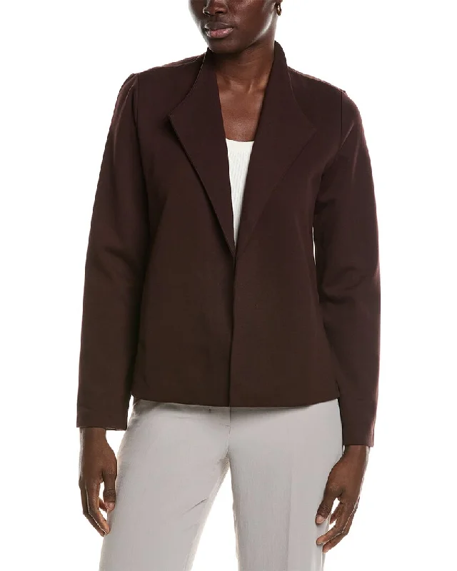 Oversized women's wool coats in a monochromatic look for a trendy outfitEileen Fisher High Collar Jacket Oversized women's wool coats in a monochromatic look for a trendy outfitEileen Fisher High Collar Jacket