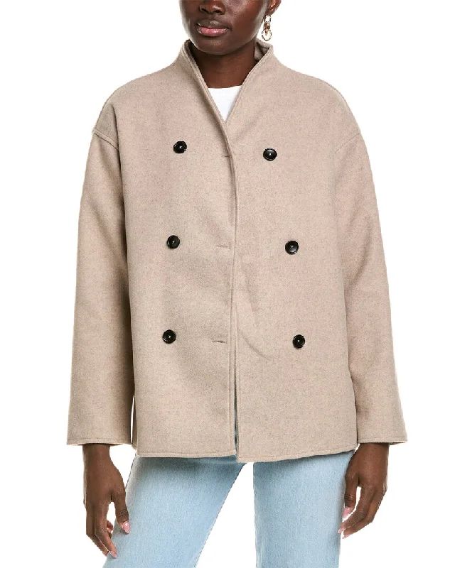 Women's knee - length wool blend coats with a fur collar for added warmthTo My Lovers Coat Women's knee - length wool blend coats with a fur collar for added warmthTo My Lovers Coat