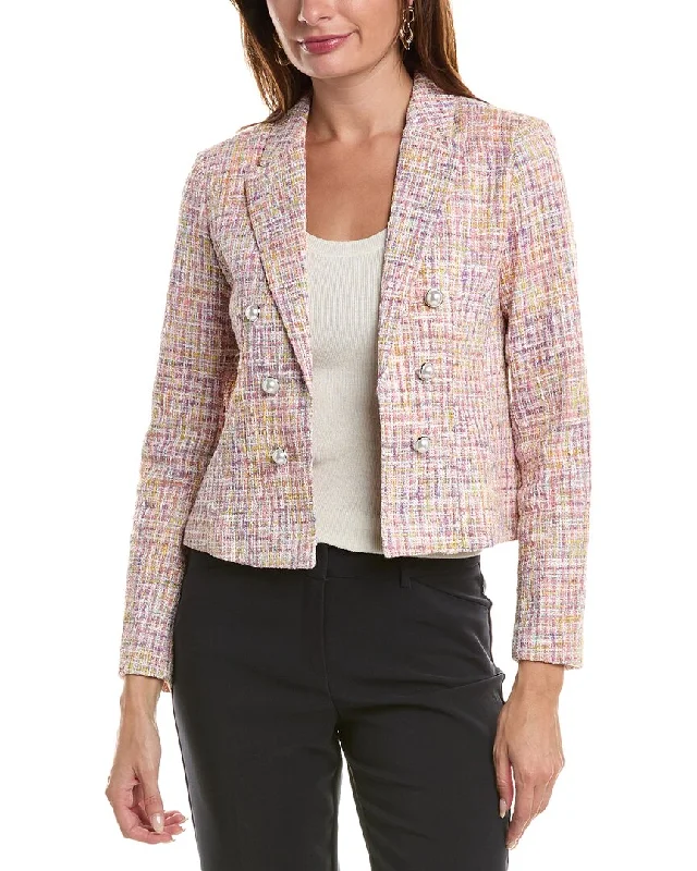 Women's cropped leather coats with silver studs for an edgy lookNanette Nanette Lepore Tweed Jacket Women's cropped leather coats with silver studs for an edgy lookNanette Nanette Lepore Tweed Jacket