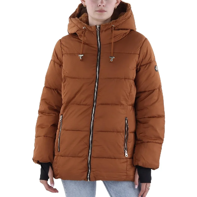Women's reversible down coats with two - tone designs for versatile stylingWomens Insulated Faux Fur Lined Puffer Jacket Women's reversible down coats with two - tone designs for versatile stylingWomens Insulated Faux Fur Lined Puffer Jacket