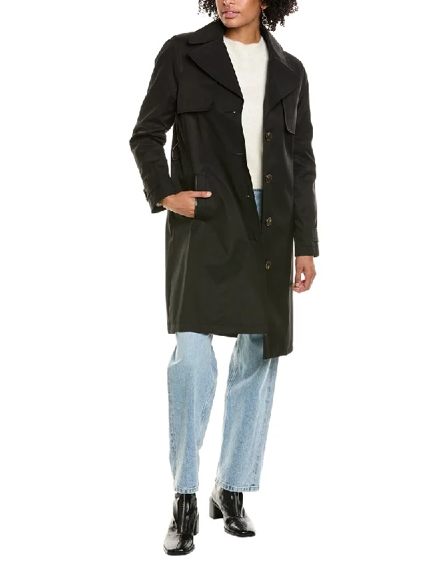Embroidered women's cotton coats in a bohemian pattern for a unique designVia Spiga Trench Coat Embroidered women's cotton coats in a bohemian pattern for a unique designVia Spiga Trench Coat