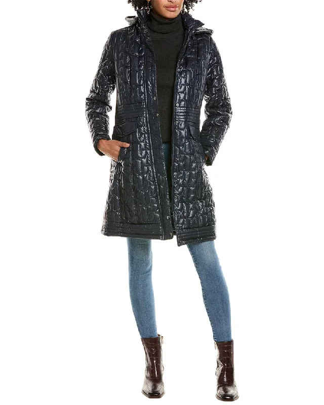 Shearling - lined women's leather coats for ultimate warmth and luxuryVia Spiga Quilted Coat Shearling - lined women's leather coats for ultimate warmth and luxuryVia Spiga Quilted Coat