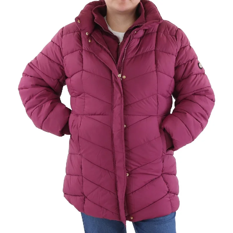 Women's reversible down coats with two - tone designs for versatile stylingPlus Womens Insulated Long Sleeve Puffer Jacket Women's reversible down coats with two - tone designs for versatile stylingPlus Womens Insulated Long Sleeve Puffer Jacket