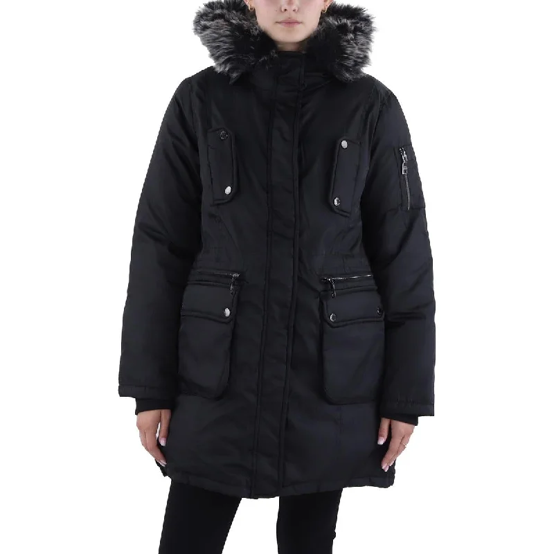 Water - resistant women's trench coats with adjustable cuffs for rainy daysWomens Faux Fur Trim Cold Weather Anorak Jacket Water - resistant women's trench coats with adjustable cuffs for rainy daysWomens Faux Fur Trim Cold Weather Anorak Jacket