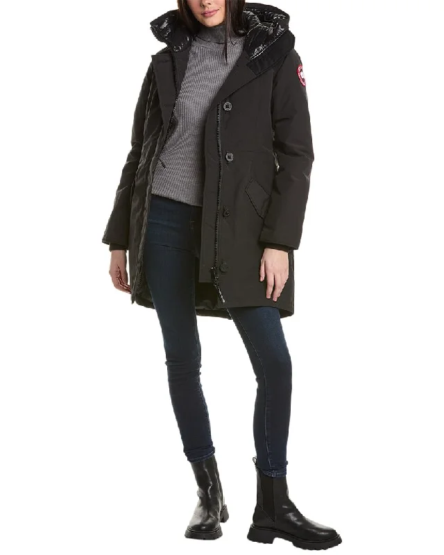 Water - resistant women's trench coats with adjustable cuffs for rainy daysCanada Goose Rossclair Parka Water - resistant women's trench coats with adjustable cuffs for rainy daysCanada Goose Rossclair Parka