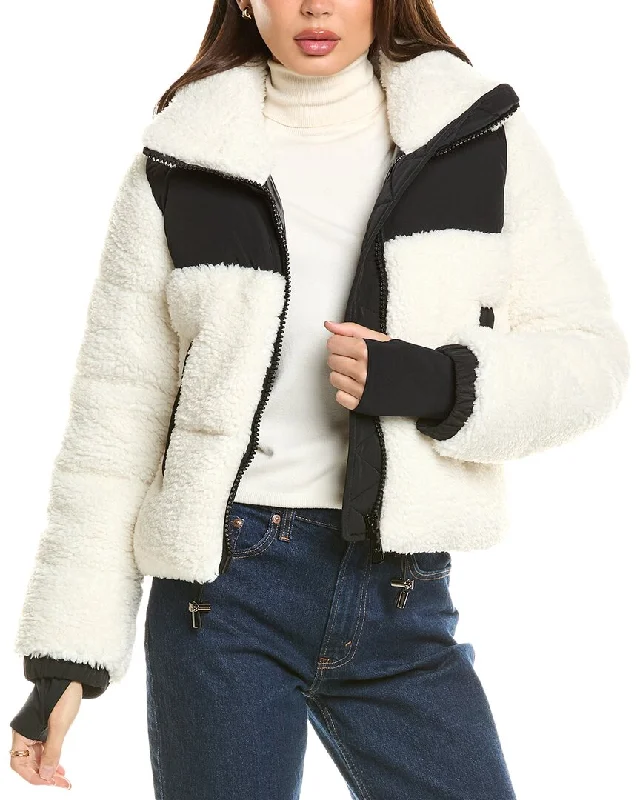 Women's longline double - breasted camel coats for a sophisticated lookSam. Mixed Media Sherpa Down Puffer Jacket Women's longline double - breasted camel coats for a sophisticated lookSam. Mixed Media Sherpa Down Puffer Jacket