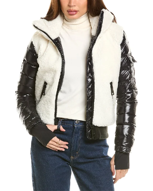 Quilted down women's coats with removable hoods for outdoor activitiesSam. Carson Bomber Jacket Quilted down women's coats with removable hoods for outdoor activitiesSam. Carson Bomber Jacket