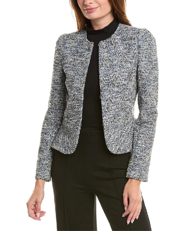 Women's faux fur coats in bright colors for a bold fashion statementElie Tahari The Charise Tweed Jacket Women's faux fur coats in bright colors for a bold fashion statementElie Tahari The Charise Tweed Jacket