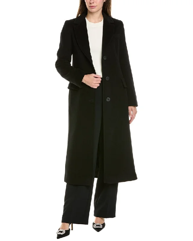 Water - resistant women's trench coats with adjustable cuffs for rainy daysFleurette Long Wool Coat Water - resistant women's trench coats with adjustable cuffs for rainy daysFleurette Long Wool Coat