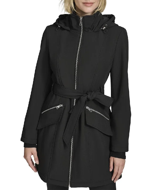 Long women's mac coats in a lightweight fabric for spring showersAndrew Marc Quinn Coat