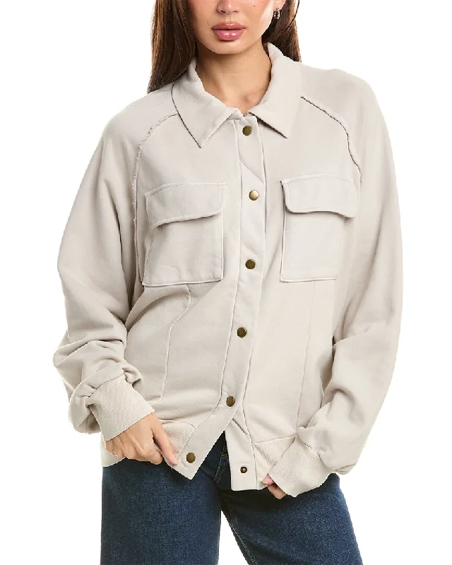 Women's knee - length wool blend coats with a fur collar for added warmthProject Social T Augusta Snap Front Jacket