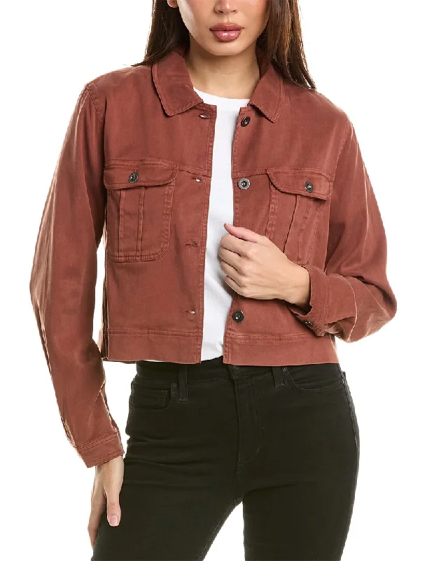 Women's longline double - breasted camel coats for a sophisticated lookBella Dahl Flap Pocket Utility Jacket Women's longline double - breasted camel coats for a sophisticated lookBella Dahl Flap Pocket Utility Jacket
