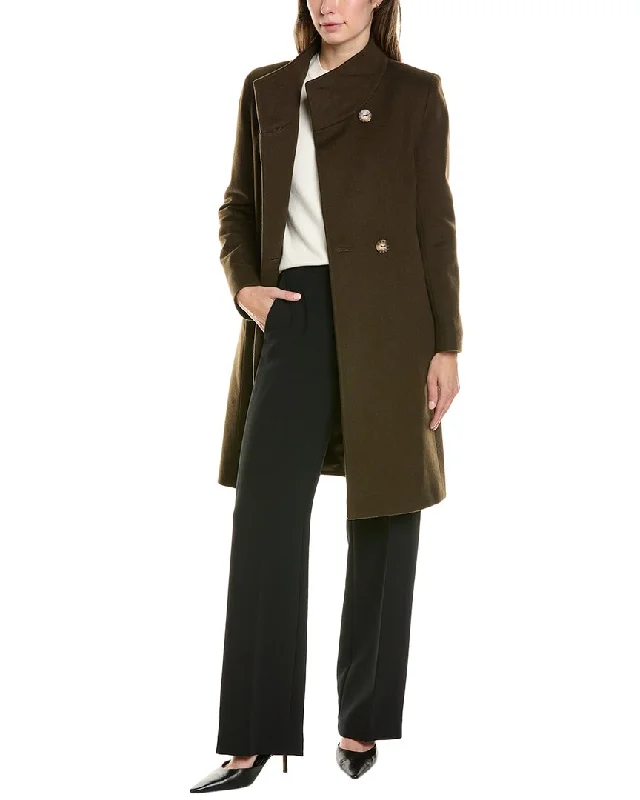 Women's longline double - breasted camel coats for a sophisticated lookFleurette Medium Wool Coat