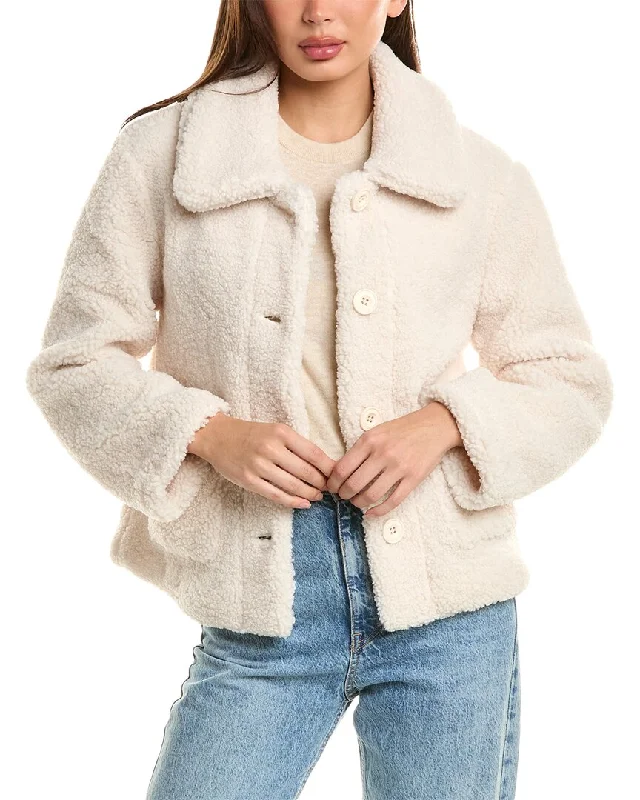 Plus size women's wool blend coats for a warm and stylish winterUrban Republic Sherpa Textured Button Coat Plus size women's wool blend coats for a warm and stylish winterUrban Republic Sherpa Textured Button Coat
