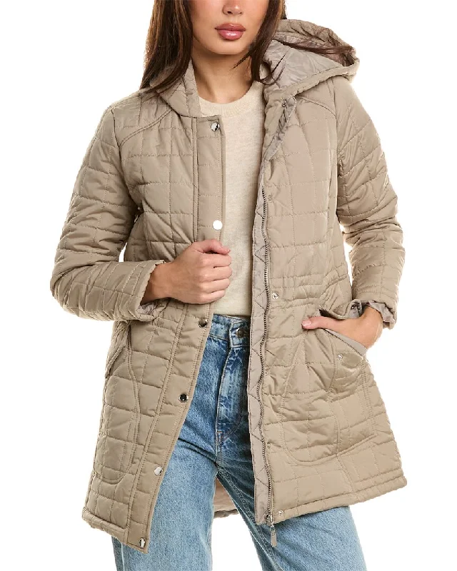 Women's knee - length wool blend coats with a fur collar for added warmthUrban Republic Mini Quilt Anorak Jacket