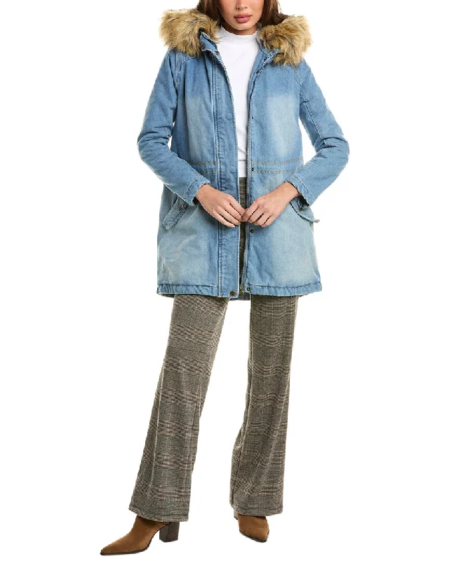 Checkered women's wool coats in a classic pattern for a timeless styleUrban Republic Denim Heavyweight Anorak Checkered women's wool coats in a classic pattern for a timeless styleUrban Republic Denim Heavyweight Anorak