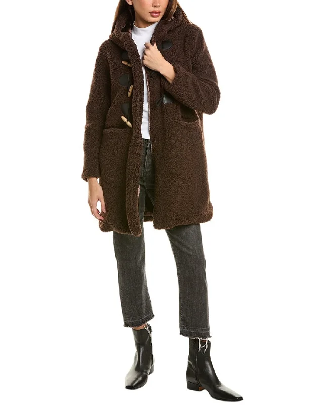 Women's reversible down coats with two - tone designs for versatile stylingUrban Republic Teddy Fleece Toggle Coat Women's reversible down coats with two - tone designs for versatile stylingUrban Republic Teddy Fleece Toggle Coat