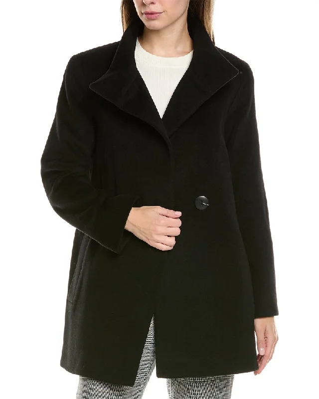 Women's cropped leather coats with silver studs for an edgy lookFleurette Short Wool Jacket Women's cropped leather coats with silver studs for an edgy lookFleurette Short Wool Jacket