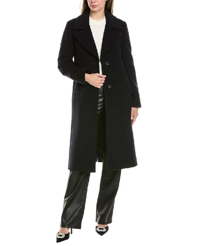 Belted women's cashmere coats in soft pastels for a luxurious feelCinzia Rocca Icons Wool & Cashmere-Blend Coat