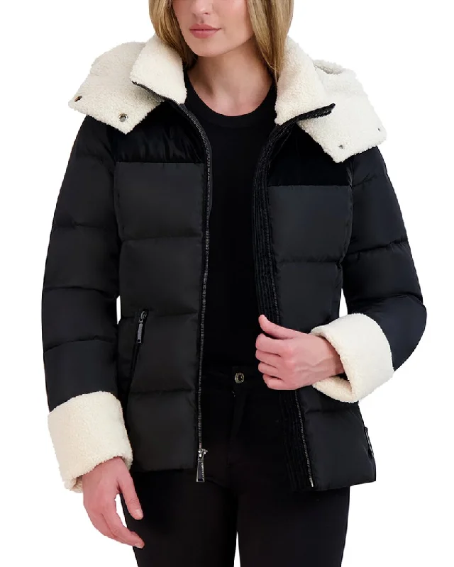 Women's long - sleeve wool coats in a houndstooth pattern for a classic charmLaundry By Shelli Segal Short Jacket
