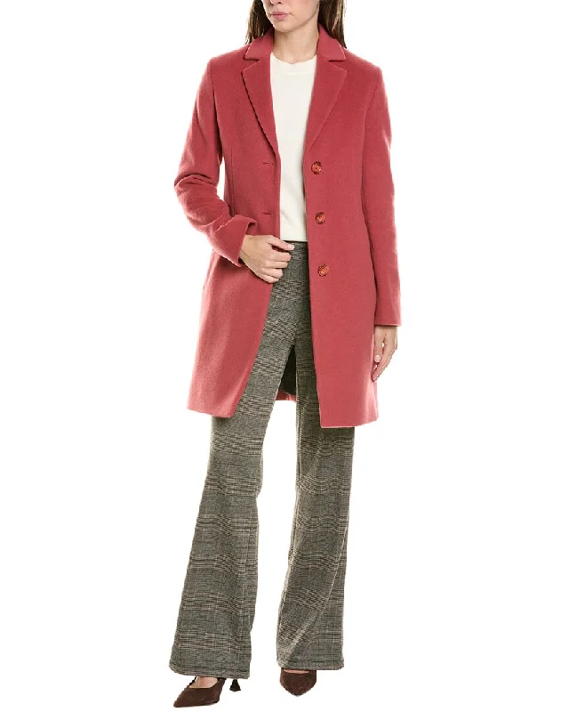 Belted women's cashmere coats in soft pastels for a luxurious feelCinzia Rocca Wool & Cashmere-Blend Coat
