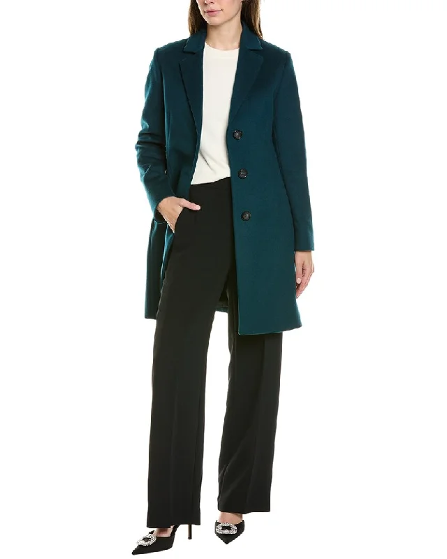 Oversized women's wool coats in a monochromatic look for a trendy outfitCinzia Rocca Wool & Cashmere-Blend Coat