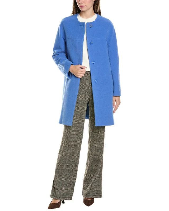 Mid - length women's down coats in a slim fit for a modern and sleek appearanceCinzia Rocca Wool & Cashmere-Blend Coat