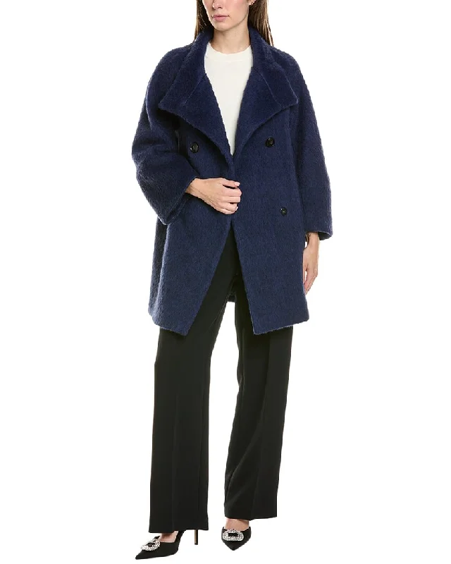 Women's reversible down coats with two - tone designs for versatile stylingCinzia Rocca Wool & Alpaca-Blend Coat