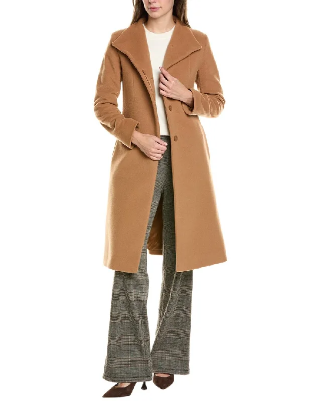 Petite women's wool blend coats with a tailored fit for a flattering silhouetteCinzia Rocca Icons Wool & Cashmere-Blend Coat