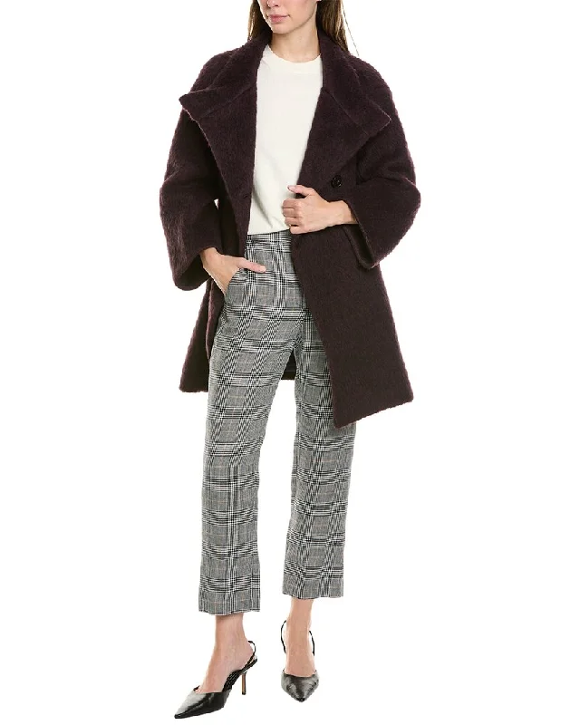 Water - resistant women's trench coats with adjustable cuffs for rainy daysCinzia Rocca Icons Wool & Alpaca-Blend Coat