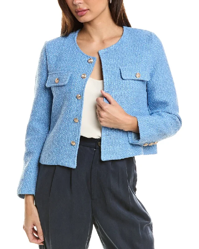 Women's cropped leather coats with silver studs for an edgy lookColette Rose Jacket