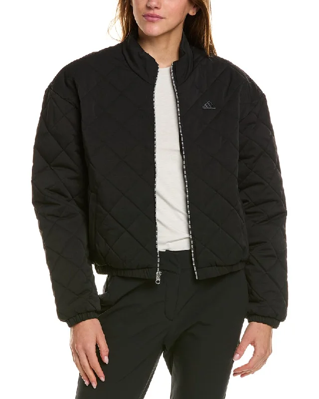 Mid - length women's down coats in a slim fit for a modern and sleek appearanceAdidas Go-To Quilted Jacket