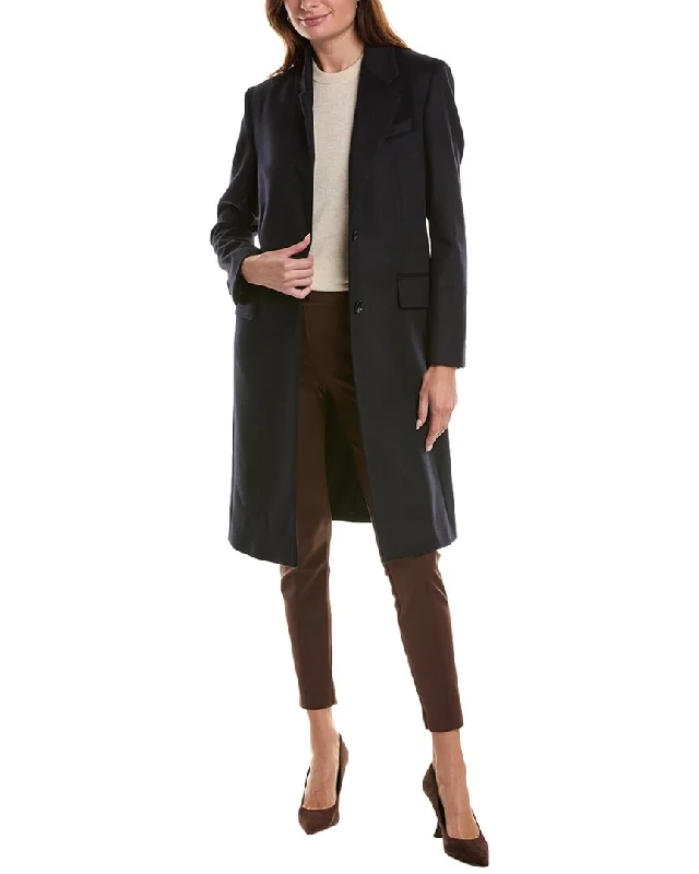 Women's waterproof parka coats with multiple pockets for practicalityBoss Hugo Boss Catara Wool & Cashmere-Blend Coat