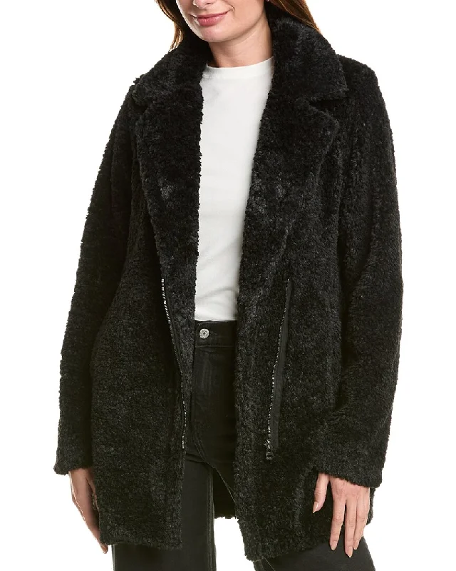 Shearling - lined women's leather coats for ultimate warmth and luxuryBella Dahl Zip Teddy Jacket Shearling - lined women's leather coats for ultimate warmth and luxuryBella Dahl Zip Teddy Jacket