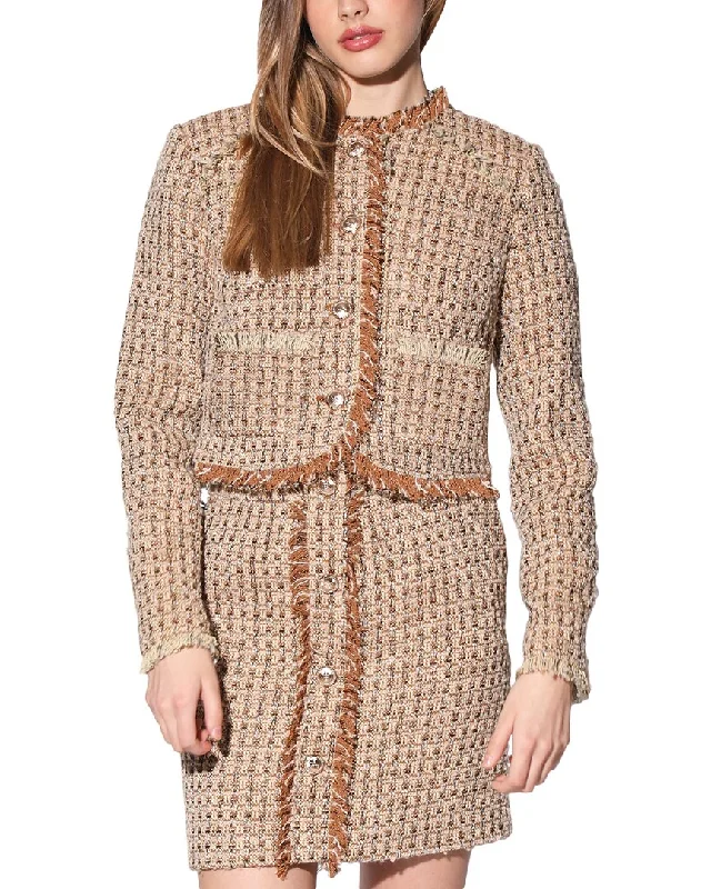 Quilted down women's coats with removable hoods for outdoor activitiesWalter Baker Irene Boxy Fit Wool-Blend Jacket Quilted down women's coats with removable hoods for outdoor activitiesWalter Baker Irene Boxy Fit Wool-Blend Jacket