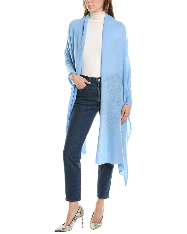 Long women's mac coats in a lightweight fabric for spring showersBrodie Cashmere Ny Cashmere Travel Wrap