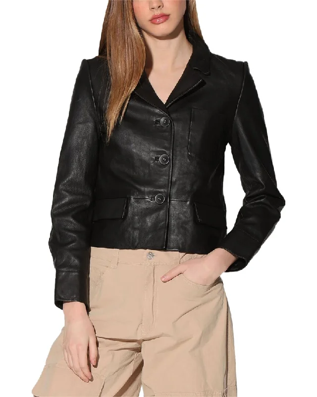 Women's faux fur coats in bright colors for a bold fashion statementWalter Baker Karter Boxy Fit Leather Jacket Women's faux fur coats in bright colors for a bold fashion statementWalter Baker Karter Boxy Fit Leather Jacket