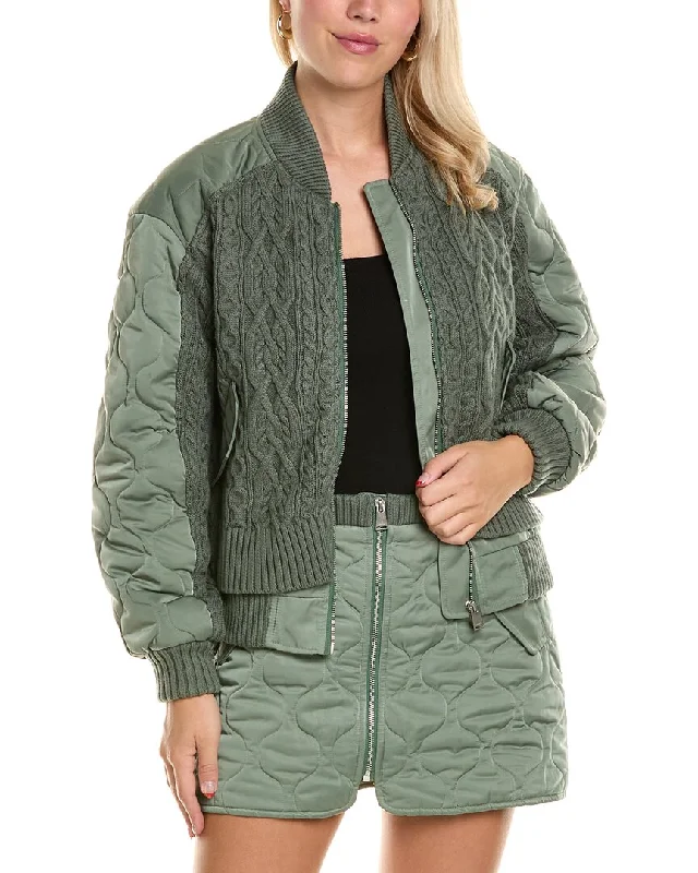 Shearling - lined women's leather coats for ultimate warmth and luxurySimkhai Rollins Wool-Blend Bomber Jacket Shearling - lined women's leather coats for ultimate warmth and luxurySimkhai Rollins Wool-Blend Bomber Jacket