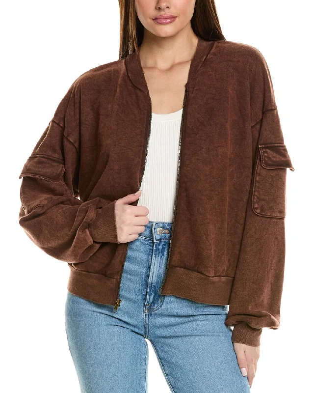 Women's pea coats with brass buttons for a nautical - inspired styleProject Social T New In Town Zip Front Washed Jacket Women's pea coats with brass buttons for a nautical - inspired styleProject Social T New In Town Zip Front Washed Jacket