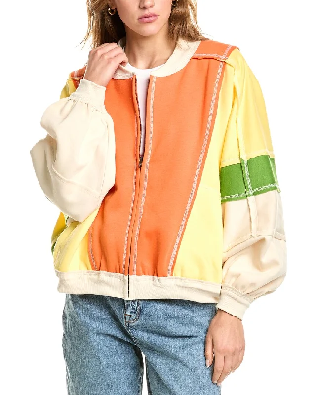 Quilted down women's coats with removable hoods for outdoor activitiesFate Colorblocked Jacket Quilted down women's coats with removable hoods for outdoor activitiesFate Colorblocked Jacket