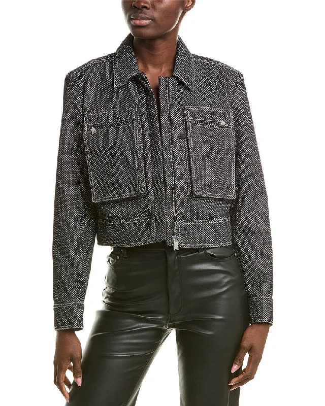 Petite women's wool blend coats with a tailored fit for a flattering silhouetteSimkhai Harmon Crop Jacket Petite women's wool blend coats with a tailored fit for a flattering silhouetteSimkhai Harmon Crop Jacket