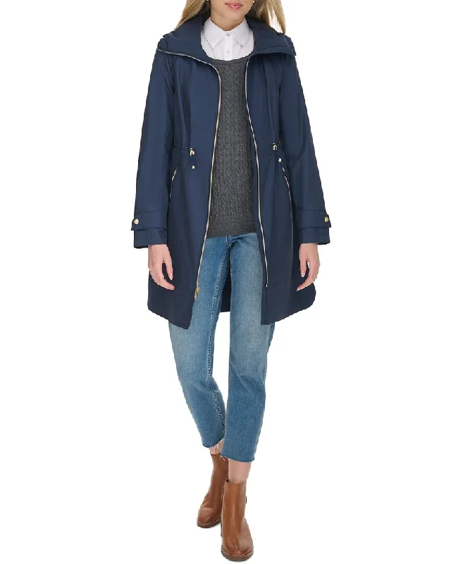 Petite women's wool blend coats with a tailored fit for a flattering silhouetteCole Haan Packable Rain Parka Petite women's wool blend coats with a tailored fit for a flattering silhouetteCole Haan Packable Rain Parka