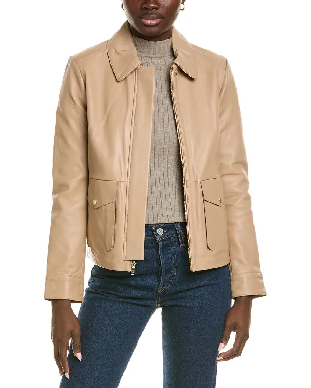 Water - resistant women's trench coats with adjustable cuffs for rainy daysCole Haan Smooth Leather Jacket Water - resistant women's trench coats with adjustable cuffs for rainy daysCole Haan Smooth Leather Jacket