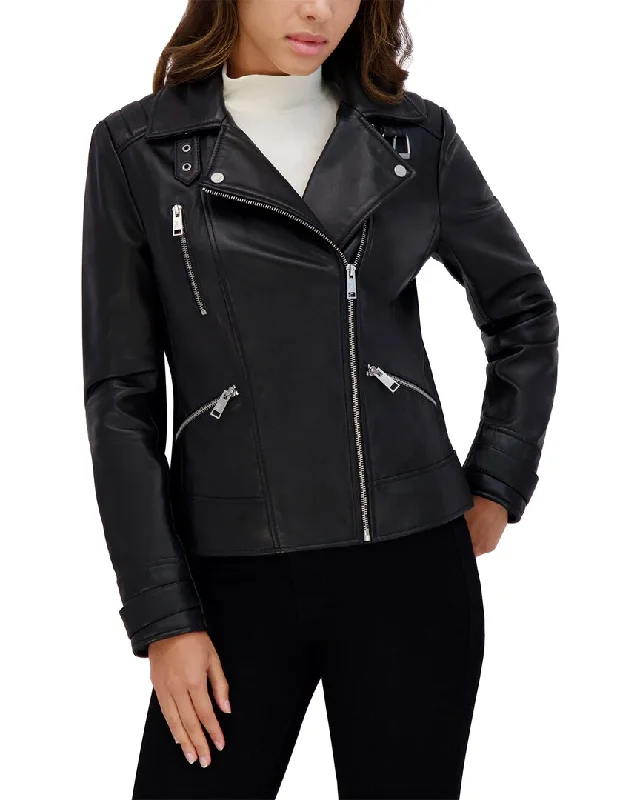 Women's pea coats with brass buttons for a nautical - inspired styleAndrew Marc Salla Leather Coat Women's pea coats with brass buttons for a nautical - inspired styleAndrew Marc Salla Leather Coat