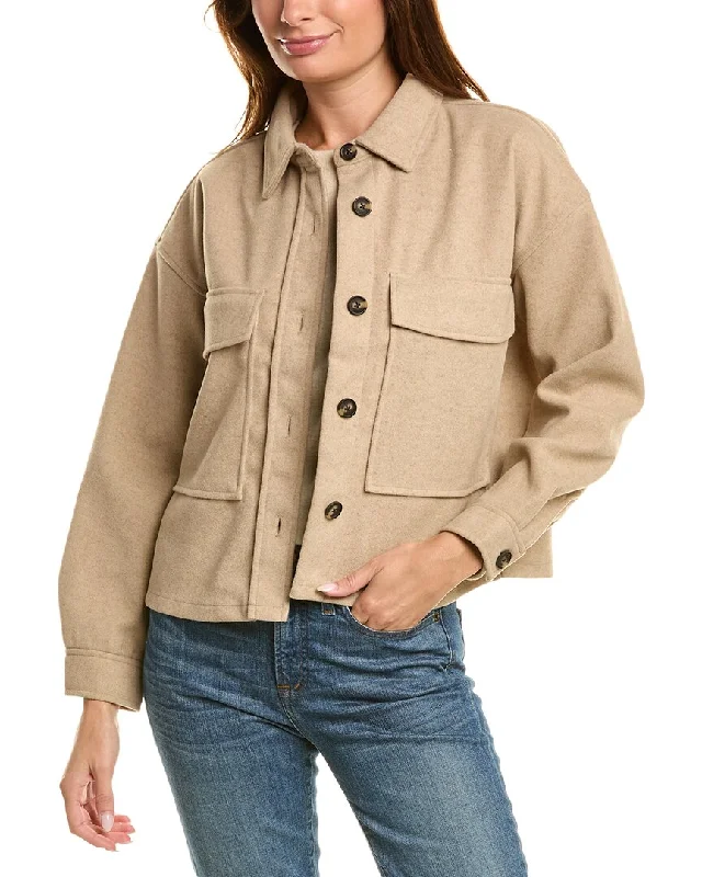 Shearling - lined women's leather coats for ultimate warmth and luxuryBeachlunchlounge Double Faced Cropped Knit Jacket Shearling - lined women's leather coats for ultimate warmth and luxuryBeachlunchlounge Double Faced Cropped Knit Jacket