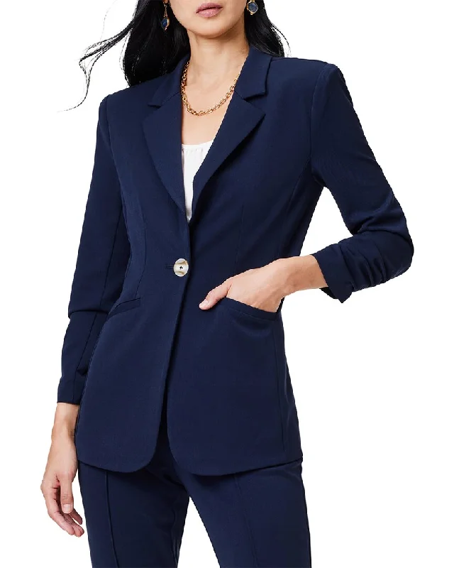 Women's knee - length wool blend coats with a fur collar for added warmthNic+Zoe Scrunch Sleeve Avenue Jacket Women's knee - length wool blend coats with a fur collar for added warmthNic+Zoe Scrunch Sleeve Avenue Jacket
