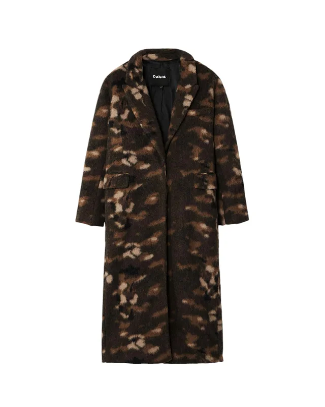 Embroidered women's cotton coats in a bohemian pattern for a unique designDesigual Women's Camouflage Wool Coat Embroidered women's cotton coats in a bohemian pattern for a unique designDesigual Women's Camouflage Wool Coat