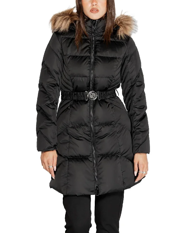 Women's waterproof parka coats with multiple pockets for practicalityGuess Womens Hooded Puffer Jacket Black Women's waterproof parka coats with multiple pockets for practicalityGuess Womens Hooded Puffer Jacket Black