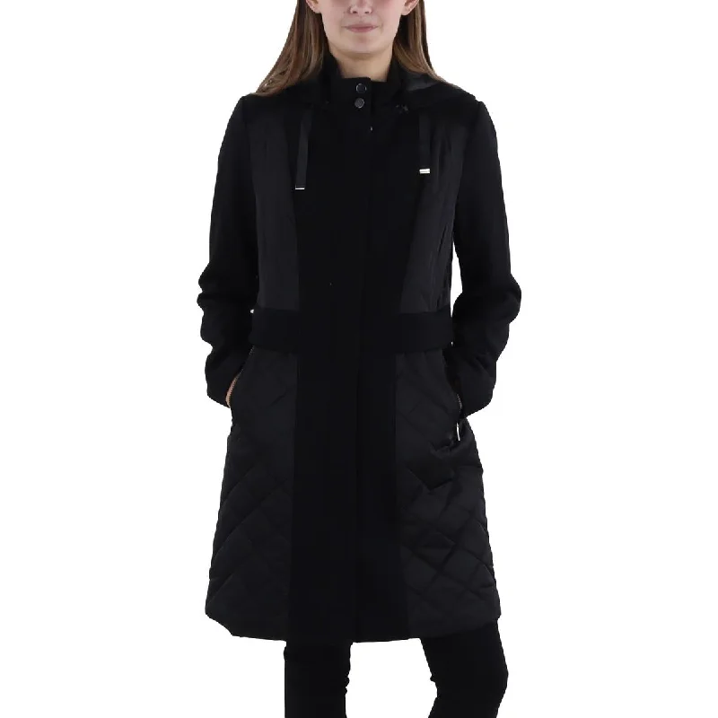 Women's pea coats with brass buttons for a nautical - inspired styleWomens Wool Blend Mixed Media Wool Coat Women's pea coats with brass buttons for a nautical - inspired styleWomens Wool Blend Mixed Media Wool Coat